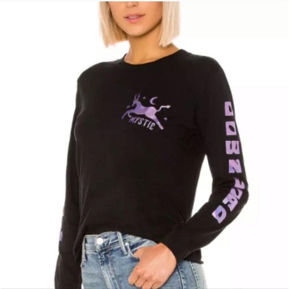 Mother Boxy Goodie Long Sleeve Tee Cosmic Download Black XS